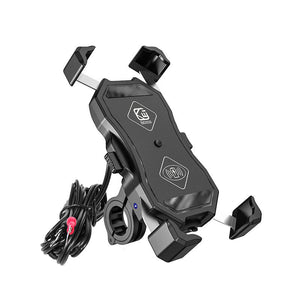 Motorcycle 15W Wireless Charging Mobile Phone Holder - Zambeel