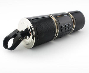 Motorcycle MP3 Music Player Speakers Motorbike Bluetooth Stereo Speaker FM Radio Waterproof Adjustable Bracket Audio Player - Zambeel
