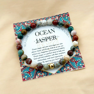 Multi - color Natural Stone Bead Bracelet For Women - Zambeel