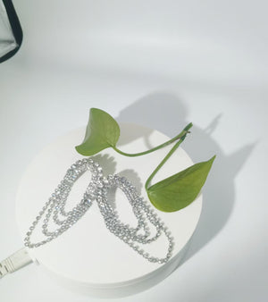 Multi - Row Crystal Tassel Hoop Earrings For Women - Zambeel