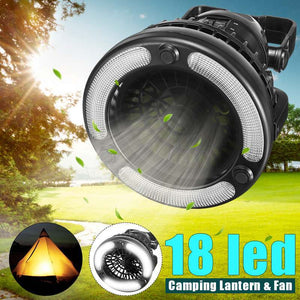 Multifunctional 18Led Camping Fan Light - Zambeel
