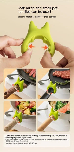 Multifunctional Spatula Holder Silicone Anti - overflow Spoon Holder Cooking Pot Anti - scalding Clip Kitchen Gadgets - Zambeel