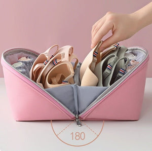Multifunctional Underwear Storage Bag Travel Clothes Bra Socks Divider Organizer Pouch Washing Bag - Zambeel