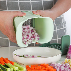 Multifunctional Vegetable Chopper French Fries Cutter Household Hand Pressure Onion Dicer Cucumber Potato Slicer Kitchen Tools - Zambeel