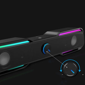 Multimedia Wired Rgb Luminous Subwoofer Computer Notebook Mobile Phone Audio Box - Zambeel