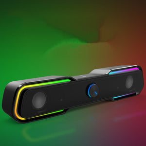 Multimedia Wired Rgb Luminous Subwoofer Computer Notebook Mobile Phone Audio Box - Zambeel