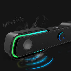 Multimedia Wired Rgb Luminous Subwoofer Computer Notebook Mobile Phone Audio Box - Zambeel