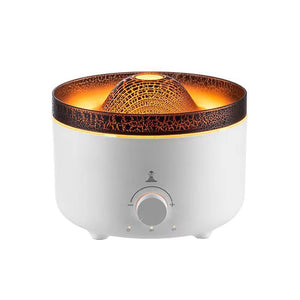 Mute Of New Small Simulated Flame Volcano Humidifier Flame Humidifier Volcano Diffuser Home Decorations - Zambeel