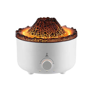 Mute Of New Small Simulated Flame Volcano Humidifier Flame Humidifier Volcano Diffuser Home Decorations - Zambeel