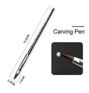 Nail Powder Acrylic System Kit Professional Nail Art Tool Set Contain Glass Cup Acrylic Liquid Extention Carving Manicure - Zambeel