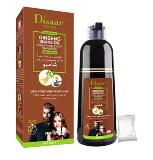 Natural Brown Hair Color Shampoo (400ml) - Zambeel