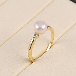 Natural Freshwater Pearl Ring With Adjustable Size - Zambeel