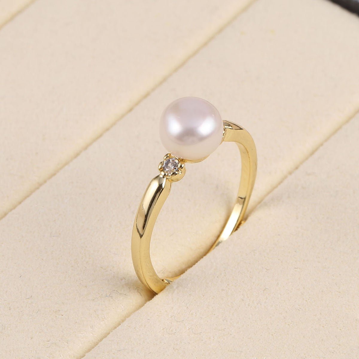 Natural Freshwater Pearl Ring With Adjustable Size - Zambeel