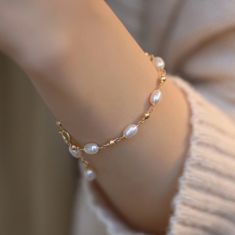 Natural Pearl Fairy - Chic Tiny Freshwater Pearl Bracelet - Zambeel