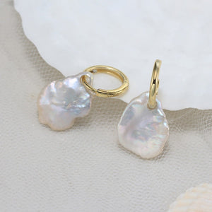 Natural Pearl New 925 Sterling Silver Earrings Baroque Style - Zambeel