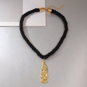 Necklace Rope Female Pendant Hanging Rope Gold Pendant Rope Short Female - Zambeel