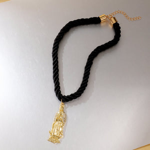 Necklace Rope Female Pendant Hanging Rope Gold Pendant Rope Short Female - Zambeel