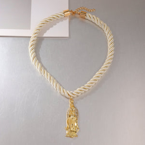 Necklace Rope Female Pendant Hanging Rope Gold Pendant Rope Short Female - Zambeel