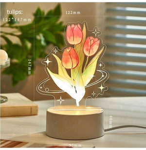Never - fading Rose Night Light Rechargeable - Zambeel