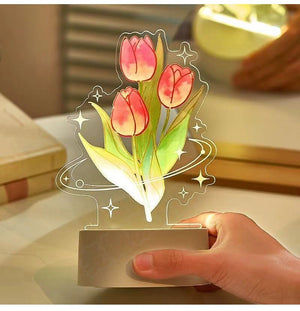 Never - fading Rose Night Light Rechargeable - Zambeel