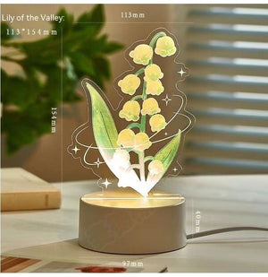 Never - fading Rose Night Light Rechargeable - Zambeel