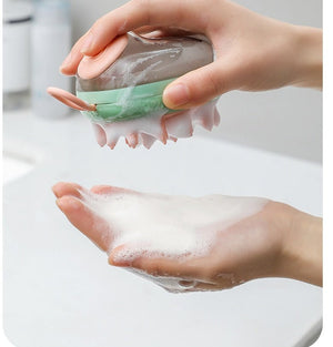 New 2 In 1 Pet Cat Dog Cleaning Bathing Massage Shampoo Soap Dispensing Grooming Brush Pets Supplies - Zambeel
