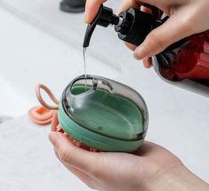 New 2 In 1 Pet Cat Dog Cleaning Bathing Massage Shampoo Soap Dispensing Grooming Brush Pets Supplies - Zambeel