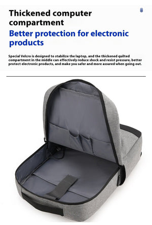 New Business Commute Business Trip Computer Backpack Men's Three - piece Set - Zambeel