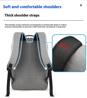 New Business Commute Business Trip Computer Backpack Men's Three - piece Set - Zambeel