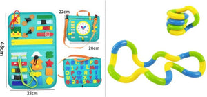 New Busy Book Children's Busy Board Dressing And Buttoning Learning Baby Early Education Preschool Sensory Learning Toy - Zambeel