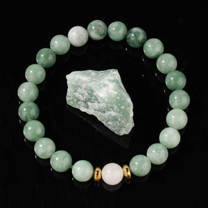 New European And American - style Green Jadeite Natural Stone Bracelet - Zambeel