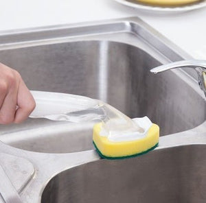 New Injection Water Brush Cleaning Non - stick Kitchen Oil Pot Brush Sponge Tableware Brush Odorless Cleaning Promotion - Zambeel