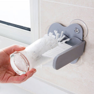 New Kitchen Accessories 2 In 1 Cup Scrubber Glass Cleaner Bottles Brush Sink Drink Mug Wine Suction Cup Cleaning Brush Gadgets - Zambeel