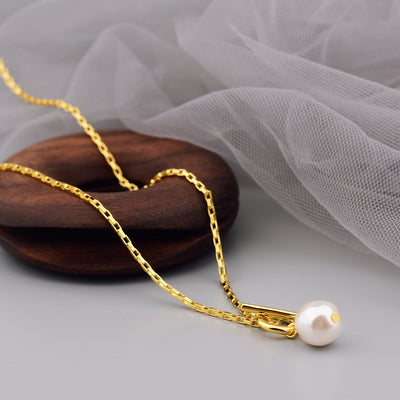 New Korean Minimalist Irregular - shaped Small Pearl Necklace - Zambeel