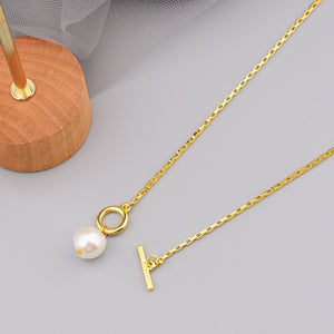New Korean Minimalist Irregular - shaped Small Pearl Necklace - Zambeel
