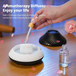 New Volcanic Flame Aroma Diffuser Essential Oil Lamp 130ml USB Portable Air Humidifier With Color Night Light Mist Maker Fogger LED Light - Zambeel