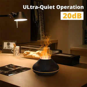 New Volcanic Flame Aroma Diffuser Essential Oil Lamp 130ml USB Portable Air Humidifier With Color Night Light Mist Maker Fogger LED Light - Zambeel