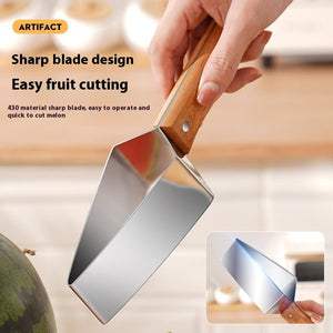 New Watermelon Splitter Watermelon Cutting Artifact 430 Stainless Steel Cutting Piece Splitter Household Melon Triangle Cutting Knife Fruit Knife Kitchen Gadgets - Zambeel