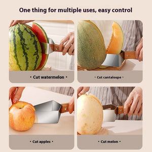 New Watermelon Splitter Watermelon Cutting Artifact 430 Stainless Steel Cutting Piece Splitter Household Melon Triangle Cutting Knife Fruit Knife Kitchen Gadgets - Zambeel