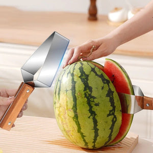 New Watermelon Splitter Watermelon Cutting Artifact 430 Stainless Steel Cutting Piece Splitter Household Melon Triangle Cutting Knife Fruit Knife Kitchen Gadgets - Zambeel