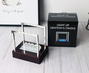 Newtons Cradle LED Light Up Kinetic Energy Home Office Science Toys Home Decor - Zambeel