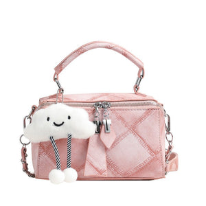Niche Korean Style Box Elegant Texture Chain Handbag Shoulder Messenger Bag - Zambeel