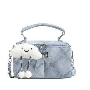 Niche Korean Style Box Elegant Texture Chain Handbag Shoulder Messenger Bag - Zambeel