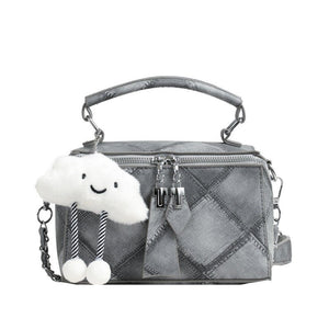 Niche Korean Style Box Elegant Texture Chain Handbag Shoulder Messenger Bag - Zambeel