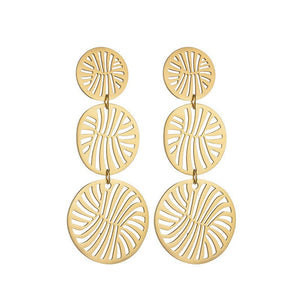 Niche Stainless Steel Irregular Hollow - out Stud Earrings For Women - Zambeel