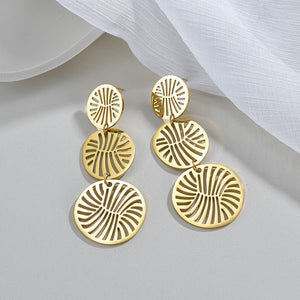 Niche Stainless Steel Irregular Hollow - out Stud Earrings For Women - Zambeel