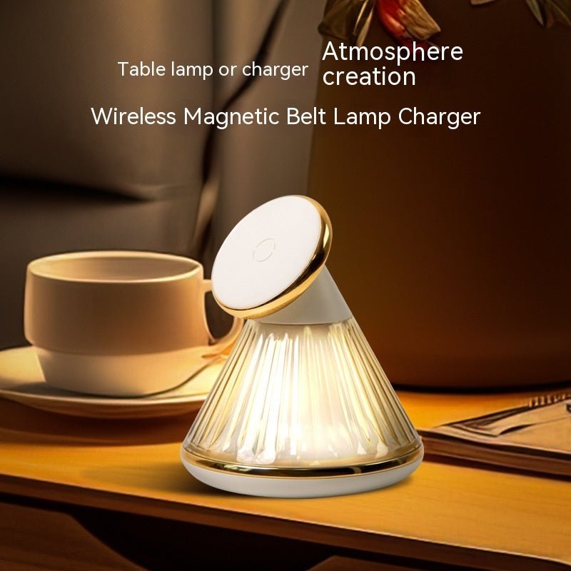 Night Table Lamp 15W Wireless Charger Magnetic Fast Wireless Seat - Zambeel