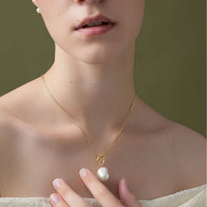 NK Pearl Womens Versatile Baroque Necklace - Zambeel