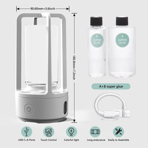 No Accessories 2 In 1 DIY Audio Crystal Light And Bluetooth - compatible Speaker Gift Touch Resin Night Light - Zambeel