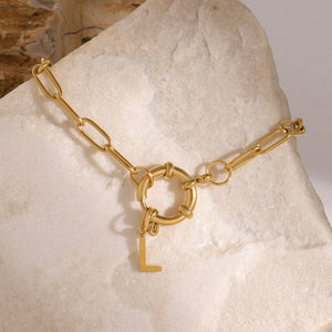 Non - fading Stainless Steel English Letter Bracelet - Zambeel